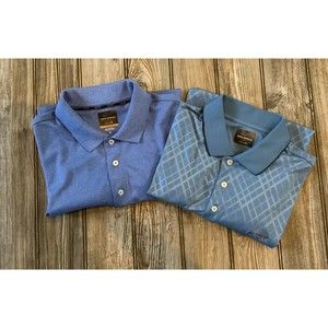 Lot Of 2 Greg Norman Golf Play Dry Polo Shirts Men’s Medium Casual Short Sleeve